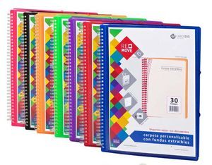 Carpeta A4 40 Fundas Remove Espiral Polipropileno Violeta