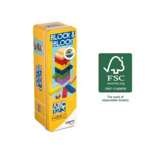 Jenga Block&Block Caja de metal - Educateka, juegos de mesa, educativos y papelería