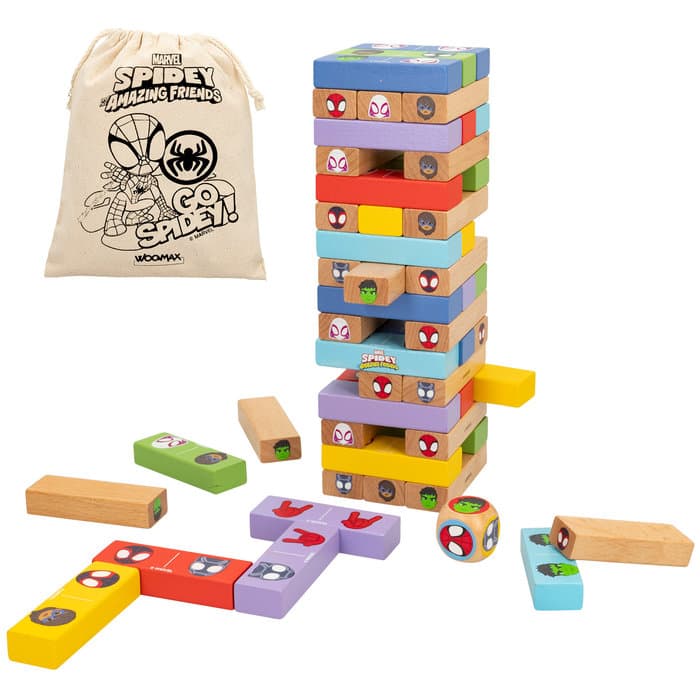 Spidey Jenga y dominó bloques madera - Imagen 2
