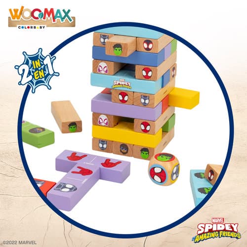 Spidey Jenga y dominó bloques madera - Imagen 4