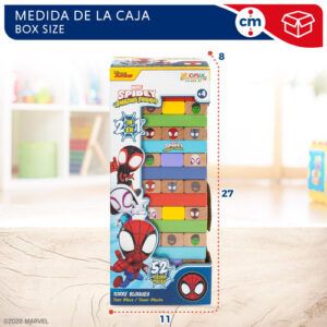 Spidey Jenga y dominó bloques madera - Educateka, juegos de mesa, educativos y papelería