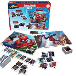 Superpack 4 en 1 - Spiderman - Educateka, juegos de mesa, educativos y papelería