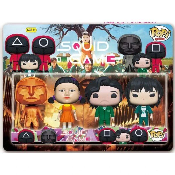 PACK 4 Figuras Squid Pop 10cm 4 figuras en blisterJuego del Calamar - Educateka, juegos de mesa, educativos y papelería