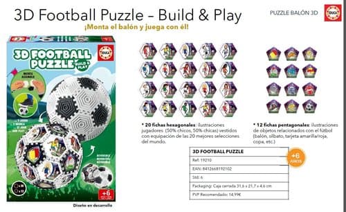 Puzzle Educa 3d Futbol - Imagen 4