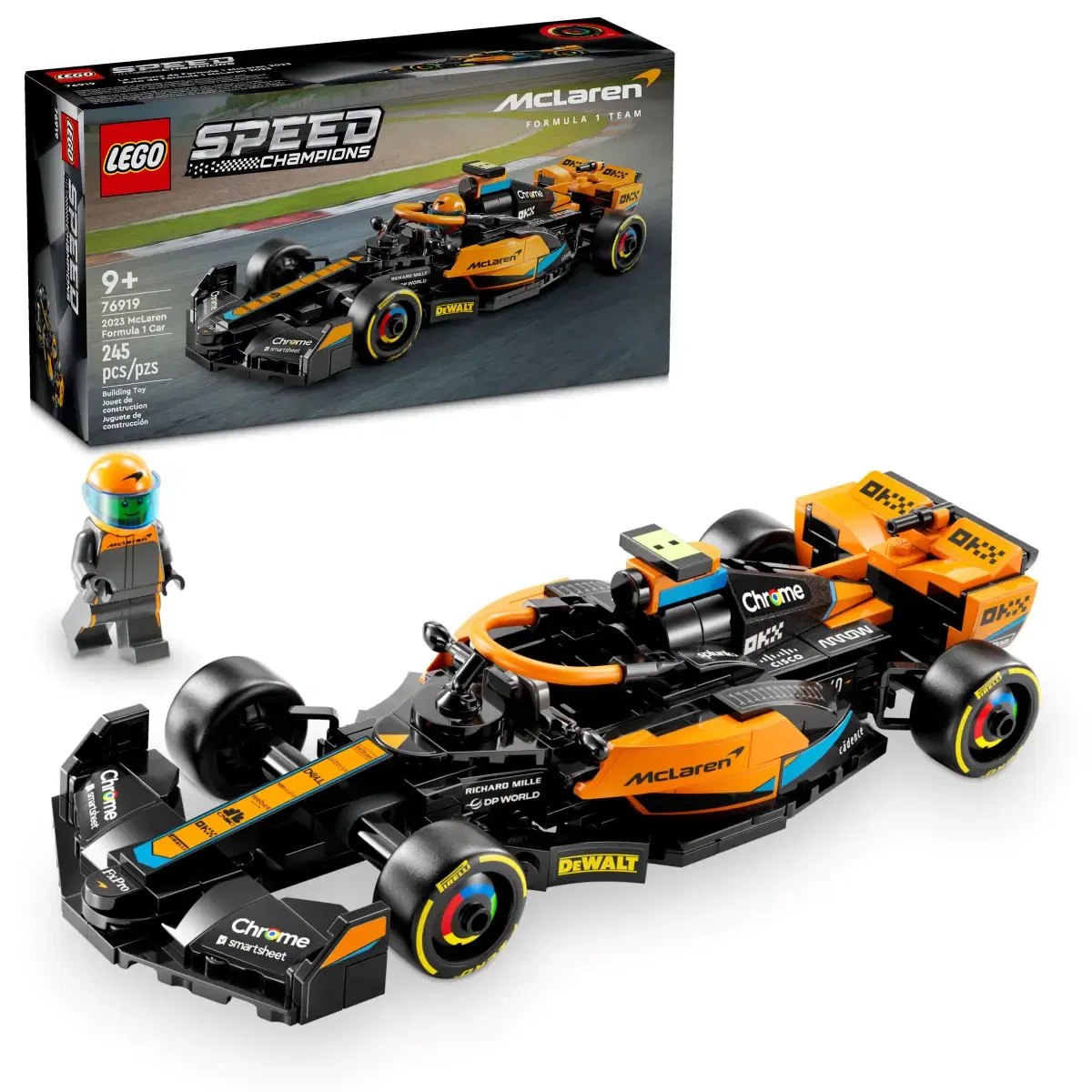 Coche de Carreras de Fórmula 1 McLaren 2023 (Lego 76919) - Imagen 9