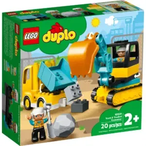 Camion Y Excavadora Con Orugas (Lego 10931)