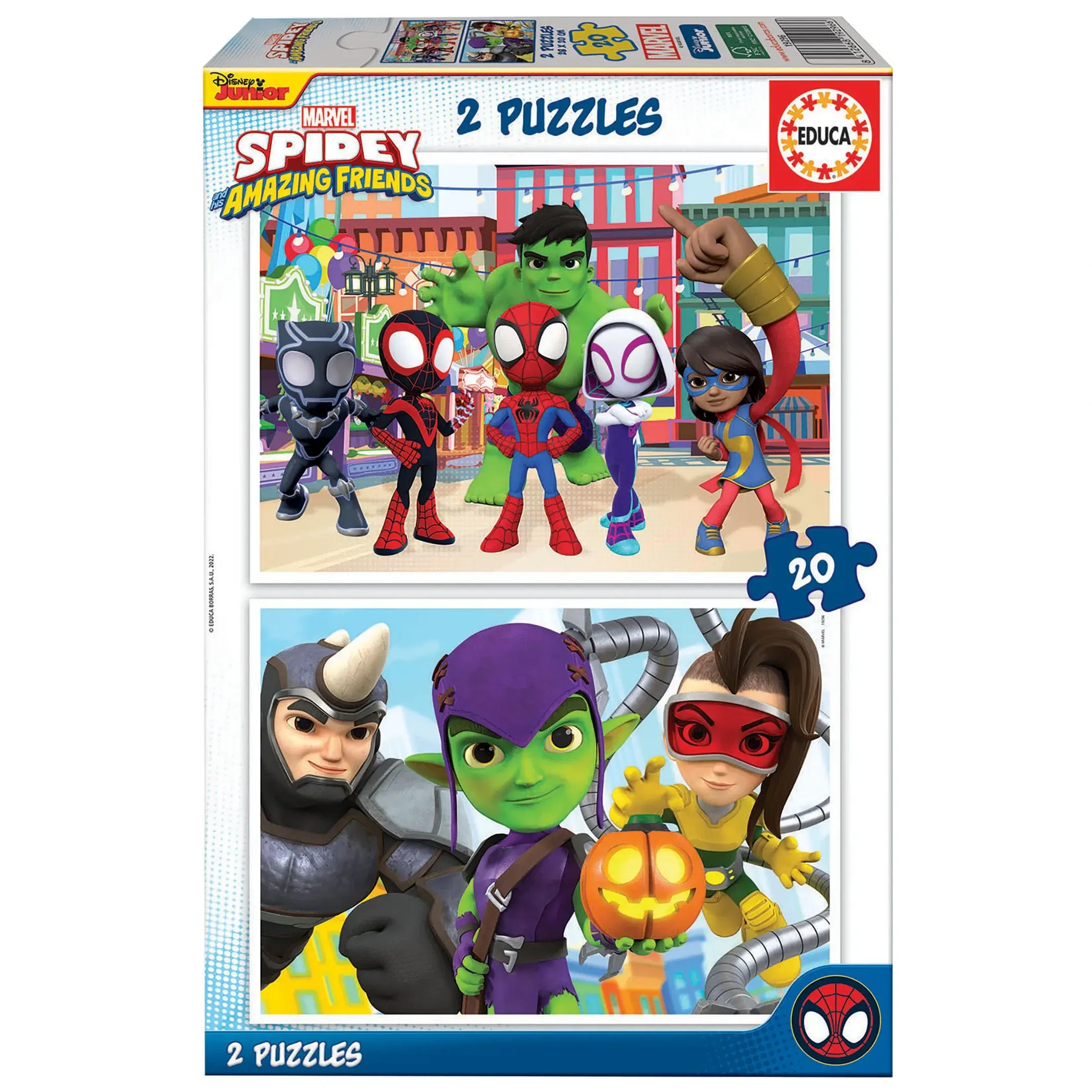 Puzzle Spidey  Amazing Friends 2x20 piezas