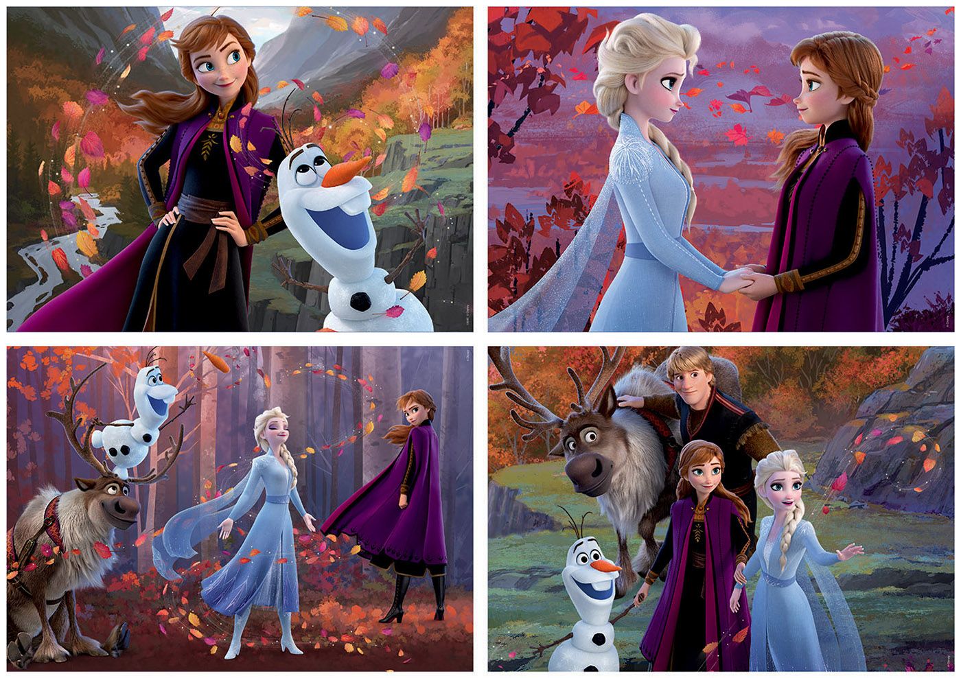Multi 4 Puzzles Frozen 2 50+80+100+150 - Imagen 2