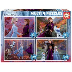 Multi 4 Puzzles Frozen 2 50+80+100+150