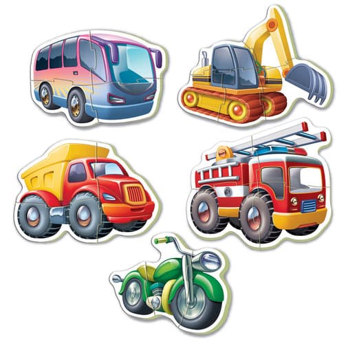 Puzzle Vehículos 3, 4 Y 5 Piezas - Imagen 2