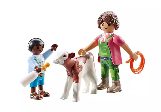 Granjera con Ternero (Playmobil 71803) - Imagen 2