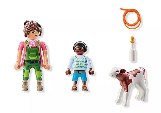 Granjera con Ternero (Playmobil 71803) - Imagen 4