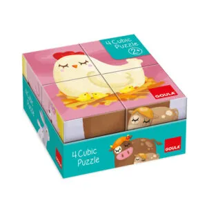 4 Cubic Puzzle Gallina - Educateka, juegos de mesa, educativos y papelería