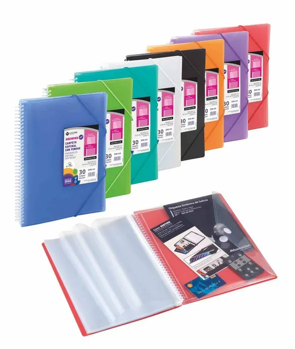 Carpeta Archivex-star Espiral 50 Fundas Verde