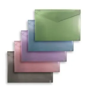 Sobre Portadocumentos A5 Pp 200 Micras Metal Velcro (10 unidades surtidas)