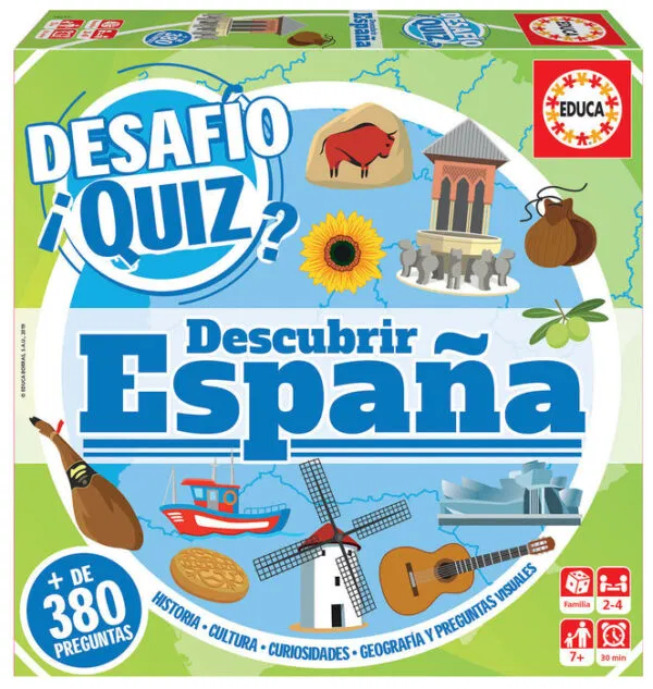 Desafio Quiz Descubrir España - Educateka, juegos de mesa, educativos y papelería