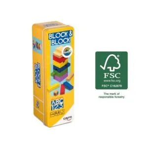 Jenga Block&Block Caja de metal - Educateka, juegos de mesa, educativos y papelería