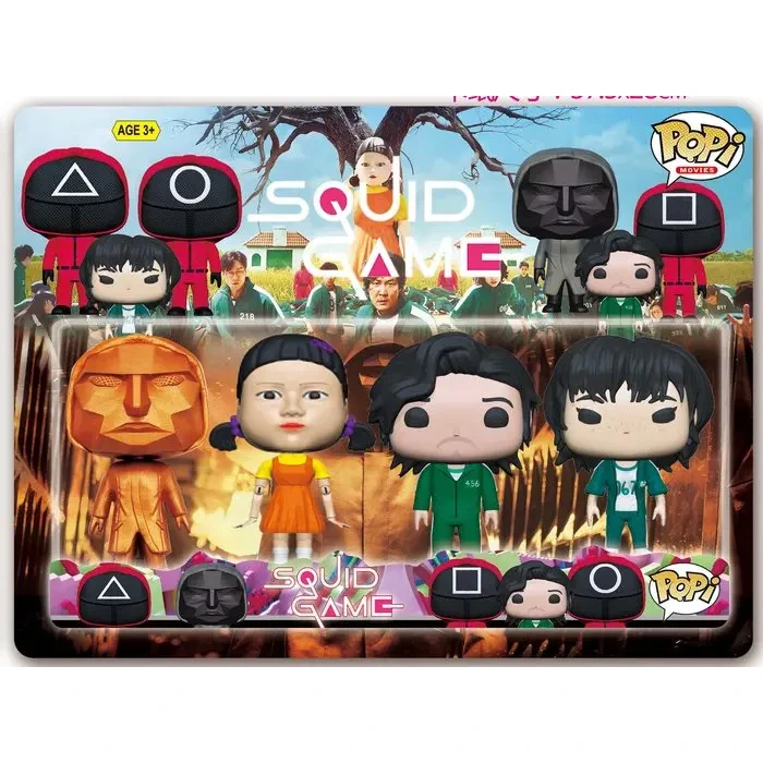 PACK 4 Figuras Squid Pop 10cm 4 figuras en blisterJuego del Calamar - Educateka, juegos de mesa, educativos y papelería