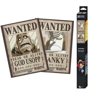 Chibi Posters One Piece Usopp Franky Set 2 unidades