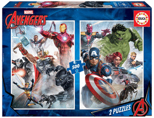 Puzzle 2 X 500 Piezas Los Vengadores