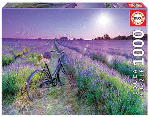 Puzzle Bicicleta En Campo De Lavanda 1000 Piezas