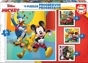 Puzzle Progresivo Mickey Friends 12-16-20-25 piezas