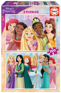 Puzzle Disney Princess  2x100 Piezas