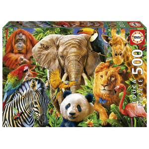 Puzzle Collage Animales Salvajes 500 Piezas