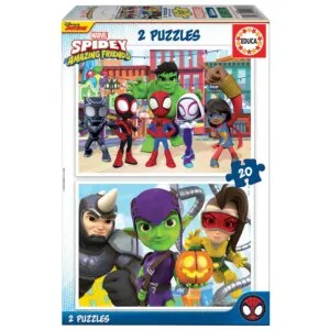 Puzzle Spidey  Amazing Friends 2x20 piezas