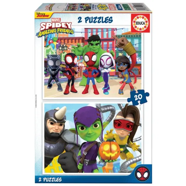 Puzzle Spidey  Amazing Friends 2x20 piezas