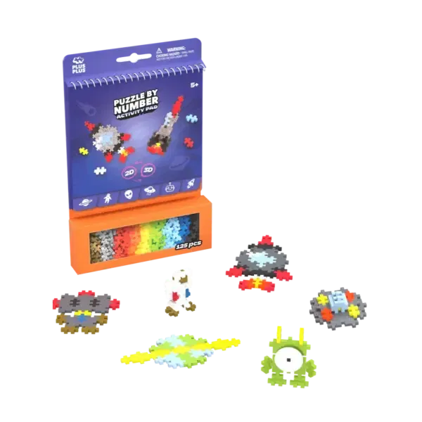 Plus Plus Activity Pad Espacio 125Pcs - Educateka, juegos de mesa, educativos y papelería