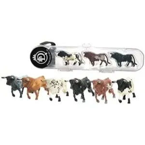Tubo con Toros Bravos Minis (6 Unidades)