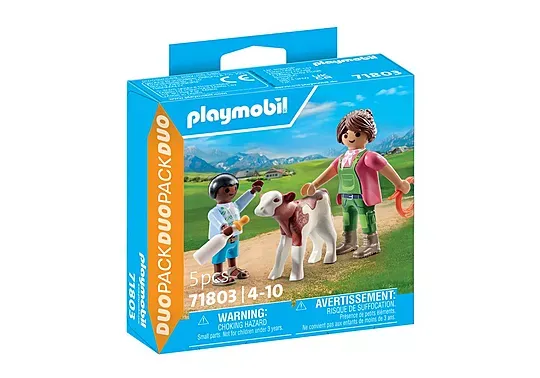 Granjera con Ternero (Playmobil 71803)