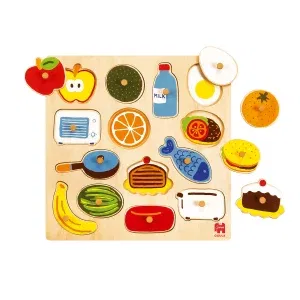 Puzzle In & Out Encajable De Madera - Alimentos