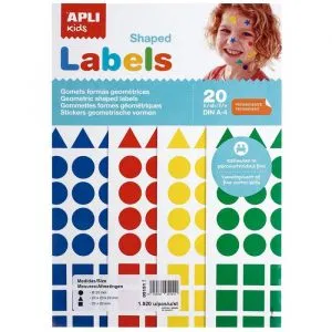 Bolsa A4 Gomets 20mm Colores Surtidos 20 Hojas