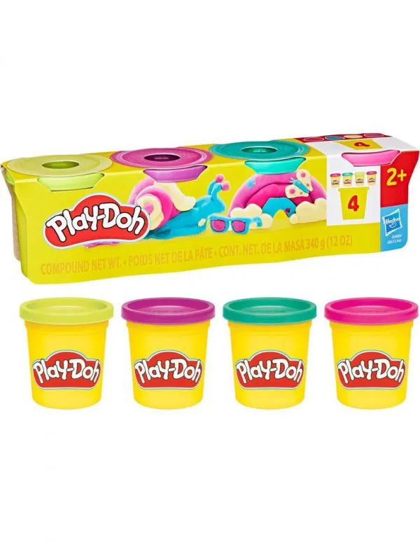 Play-Doh - Pack 4 Botes Surtidos