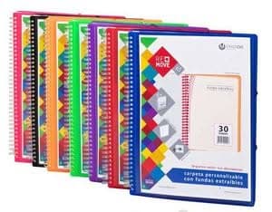 Carpeta A4 40 Fundas Remove Espiral Polipropileno Violeta