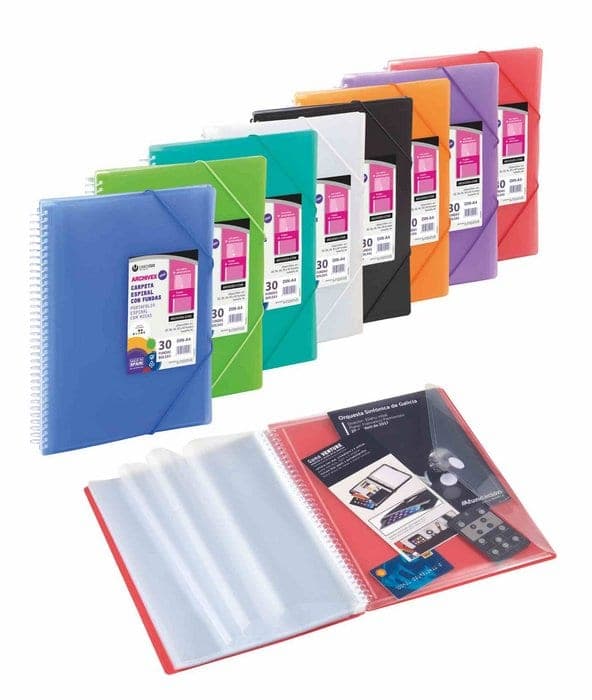 Carpeta Archivex-star Espiral 50 Fundas Violeta