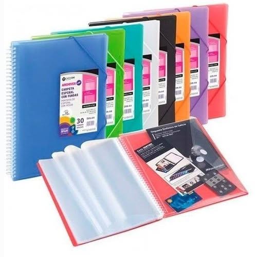 Carpeta 80 Fundas A4 Pp Espiral Canguro Rojo