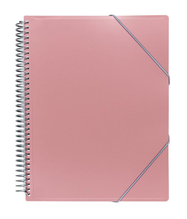 Carpeta 20 Fundas Archivex Metalizada Sobre Rosa